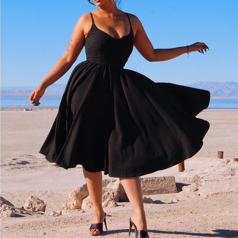 Pinup Girl Clothing Amalie Black Dress